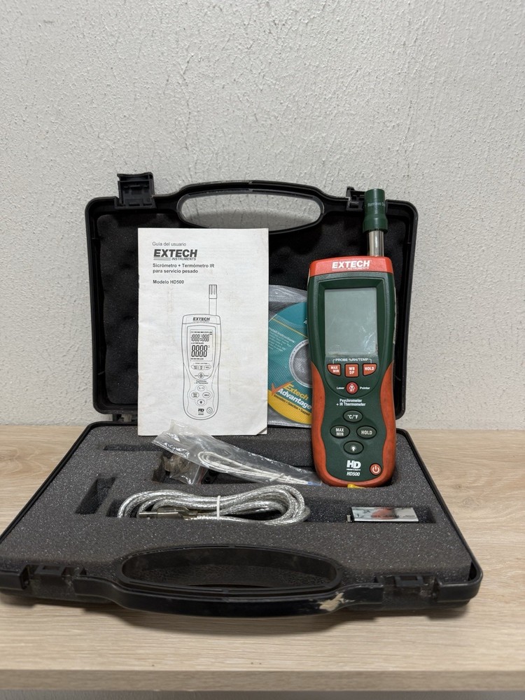 Extech HD500 Infrared Thermometer & Psychrometer untested Read