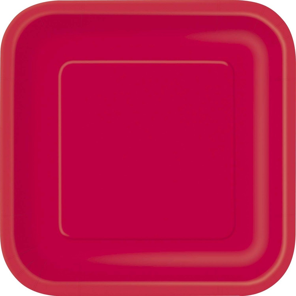 Unique Party Friendly Disposable Tableware Perfect Red 9 Inch Standard Ruby