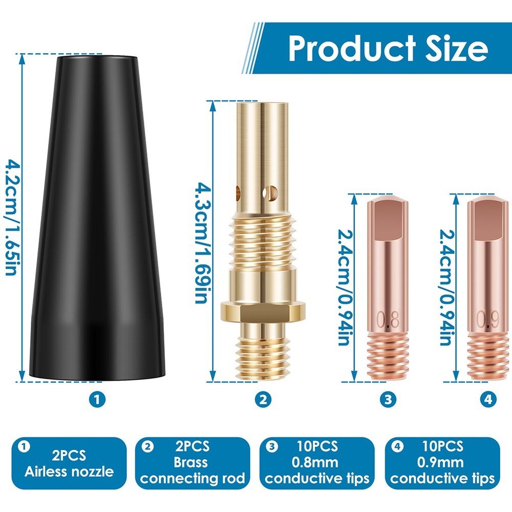 Efficient and Compact Flux Core Gasless Nozzle Kit with Airless Nozzle