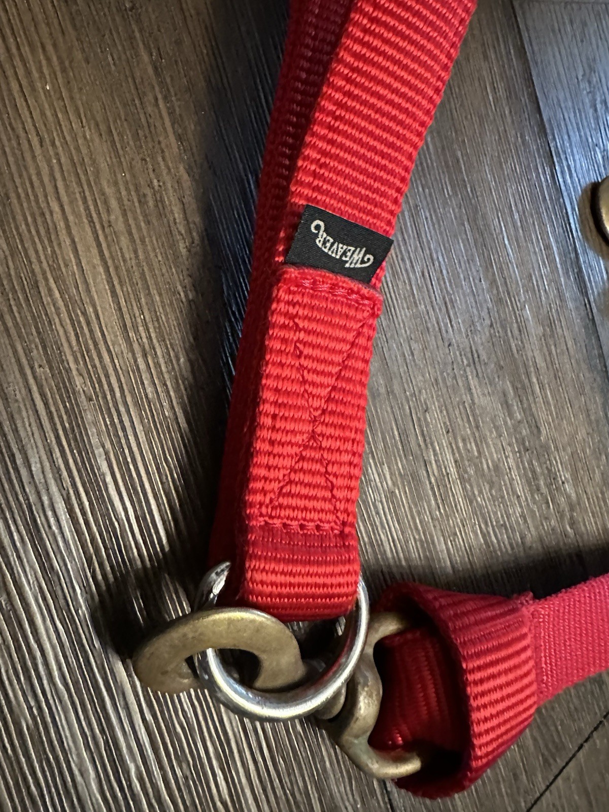 Horse Tack - Red Weaver Western Tie Down Noseband & Strap