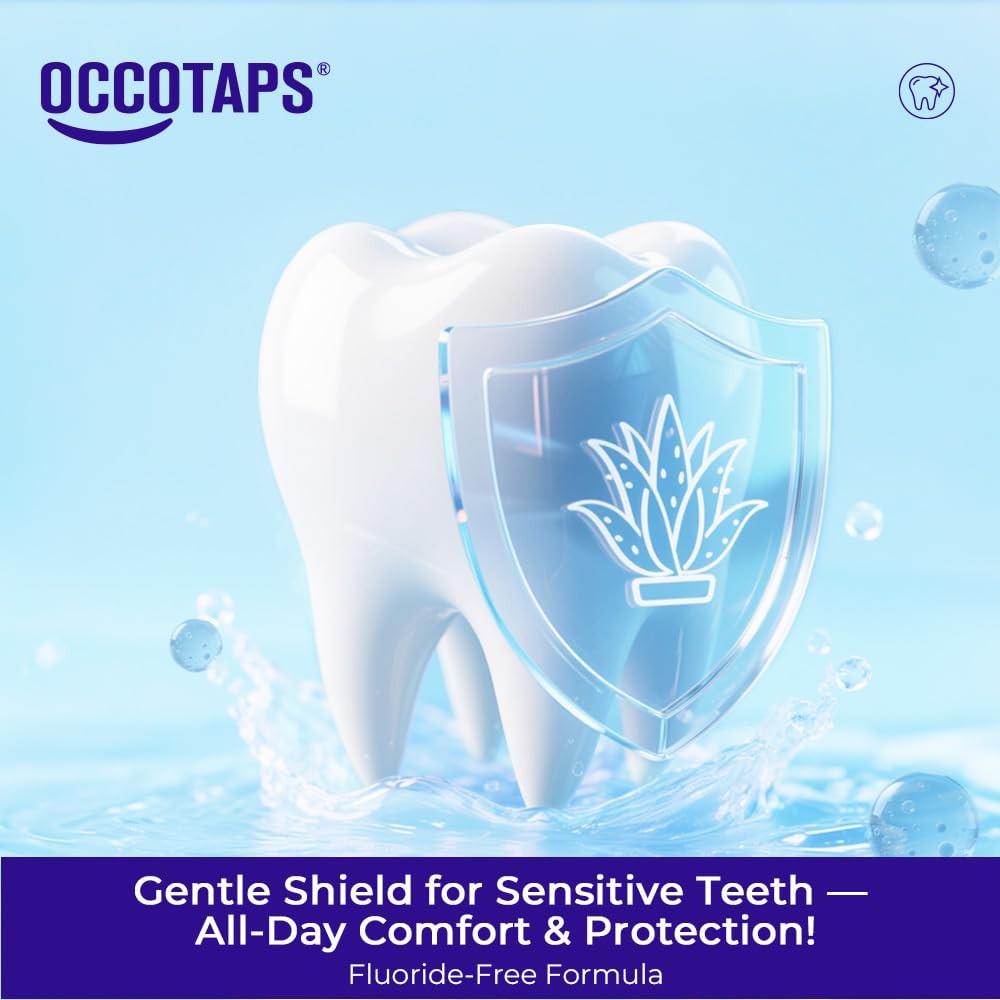 OCCOTAPS Agave Sensitive Toothpaste Fluoride-Free Whitening 2 Pack US Made