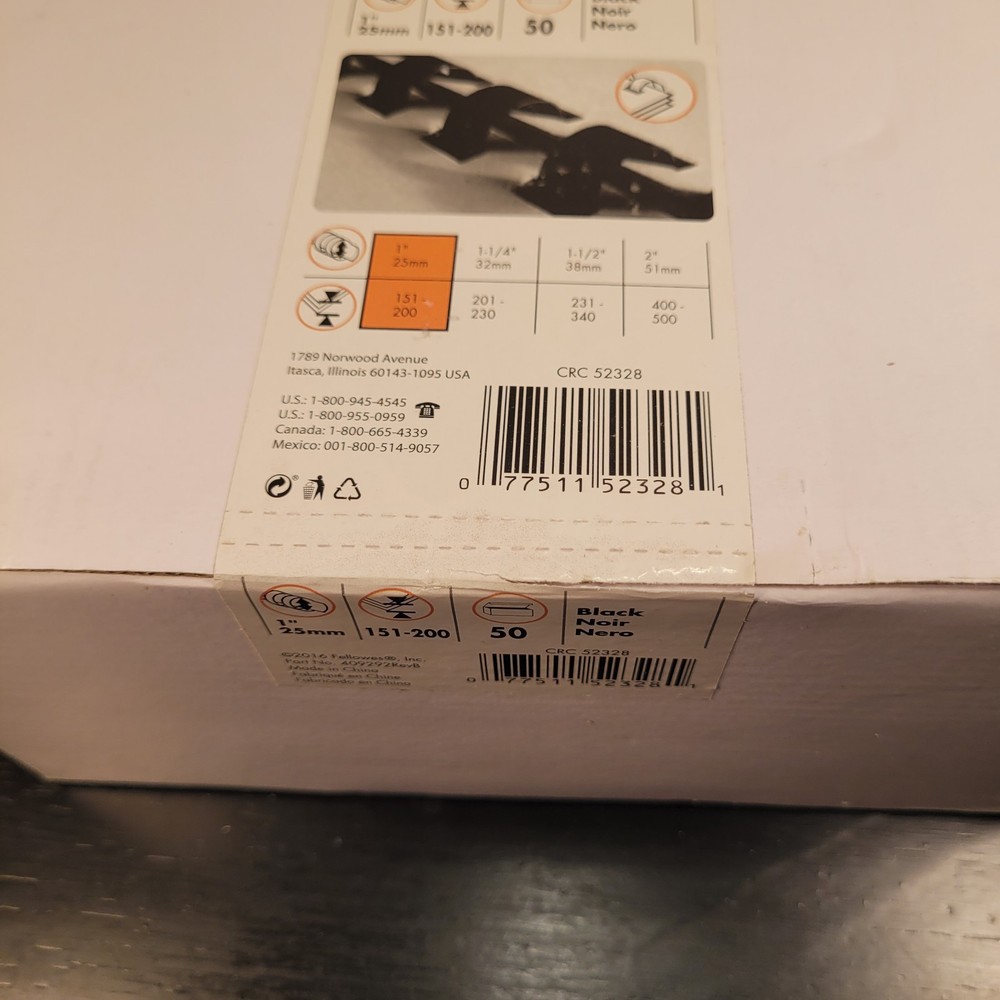 Fellowes Plastic Comb Binding Spines, 1 Inch Diameter, Black, 200 Sheets, 50 Pac