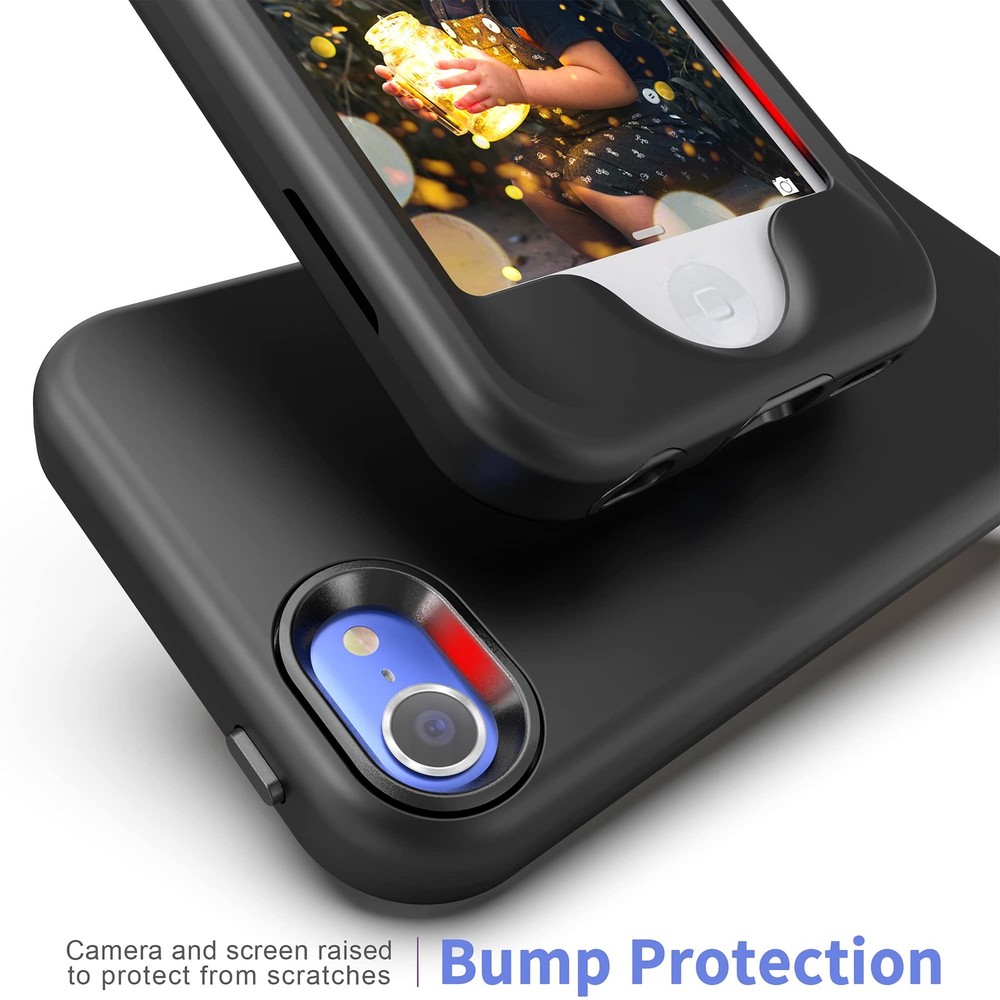 Yamink for iPod Touch 7 Case with Screen Protector,Lightweight Full Black