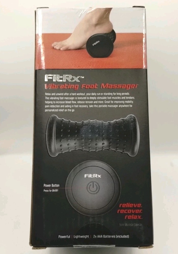 FitRx Vibrating Foot Massager Compact Lightweight, Deep Tissue Simulation.
