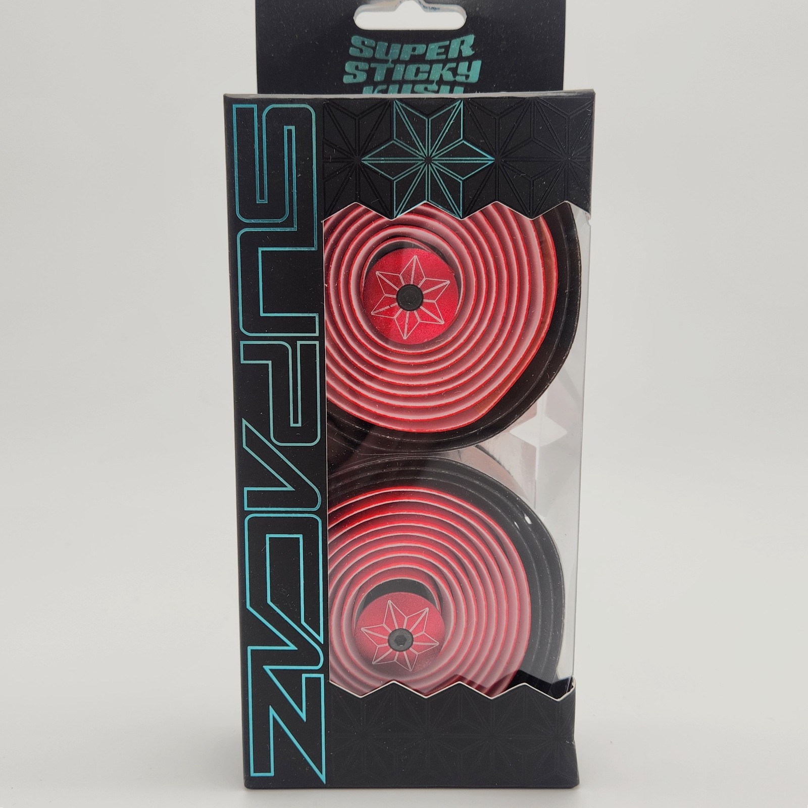 Supacaz Super Sticky Kush Red Star Fade Bicycle Handlebar Bar Tape NOS