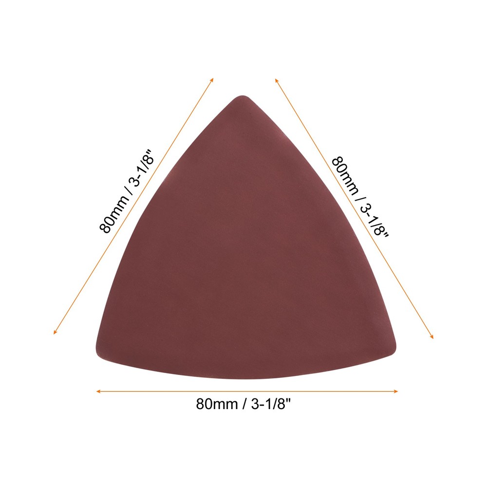 100pcs 2000 Grits 80mm Aluminum Oxide Triangular Hook & Loop Sandpapers Pads