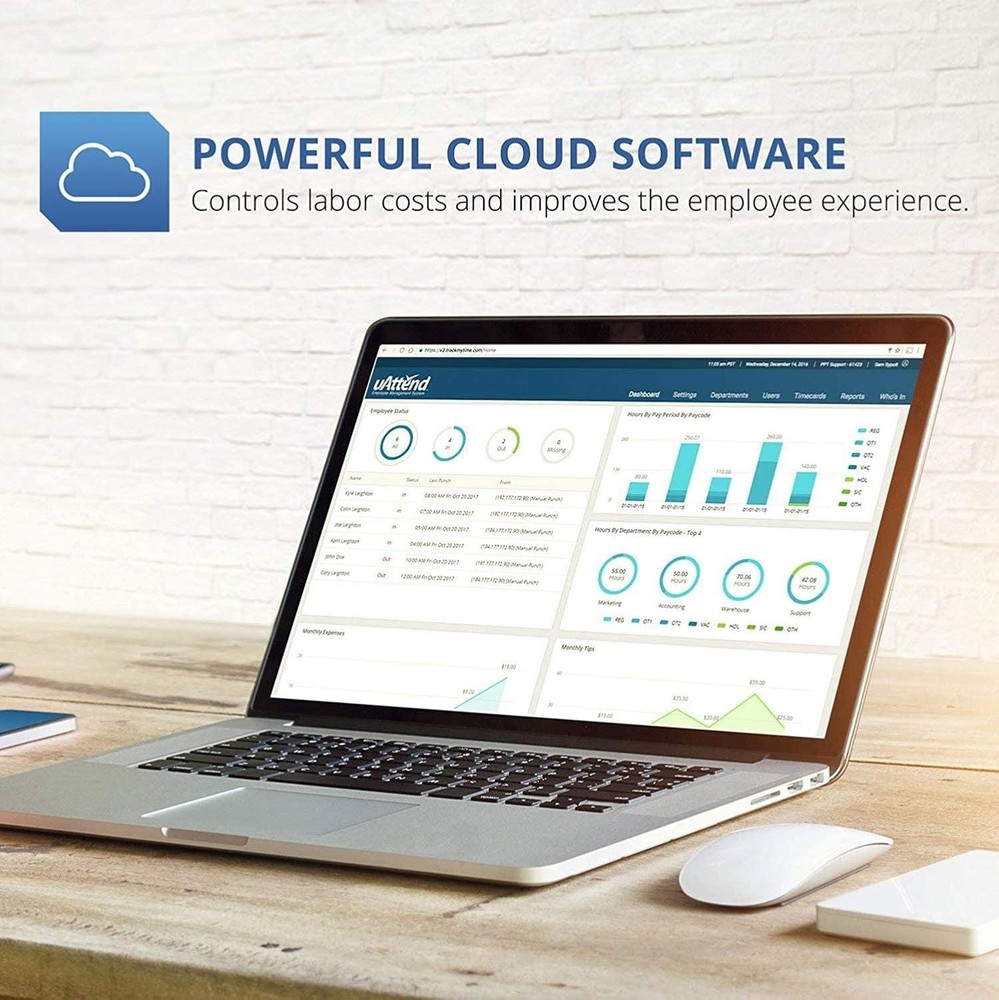 Advanced JR2000 Time Clock System – Biometric Tracking with Payroll Integration
