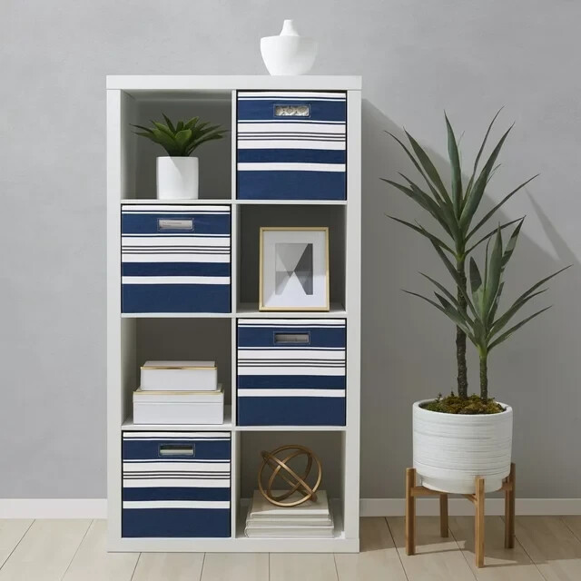 Large 8-Cube Open Storage Organizer Shelves Bookcase, Easy Assembly, White