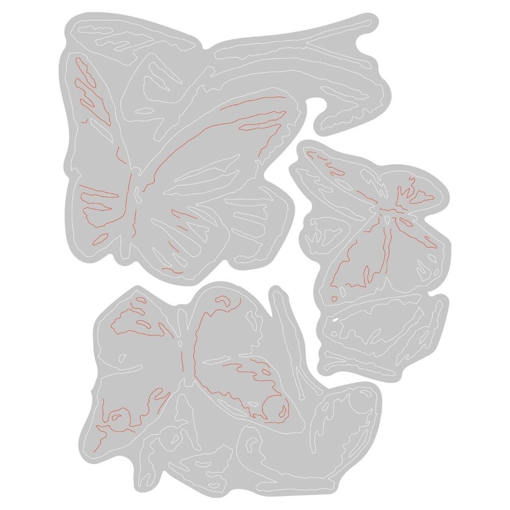 Brushstroke Butterflies Sizzix Thinlits Thin Metal Die Set by Tim Holtz 665848