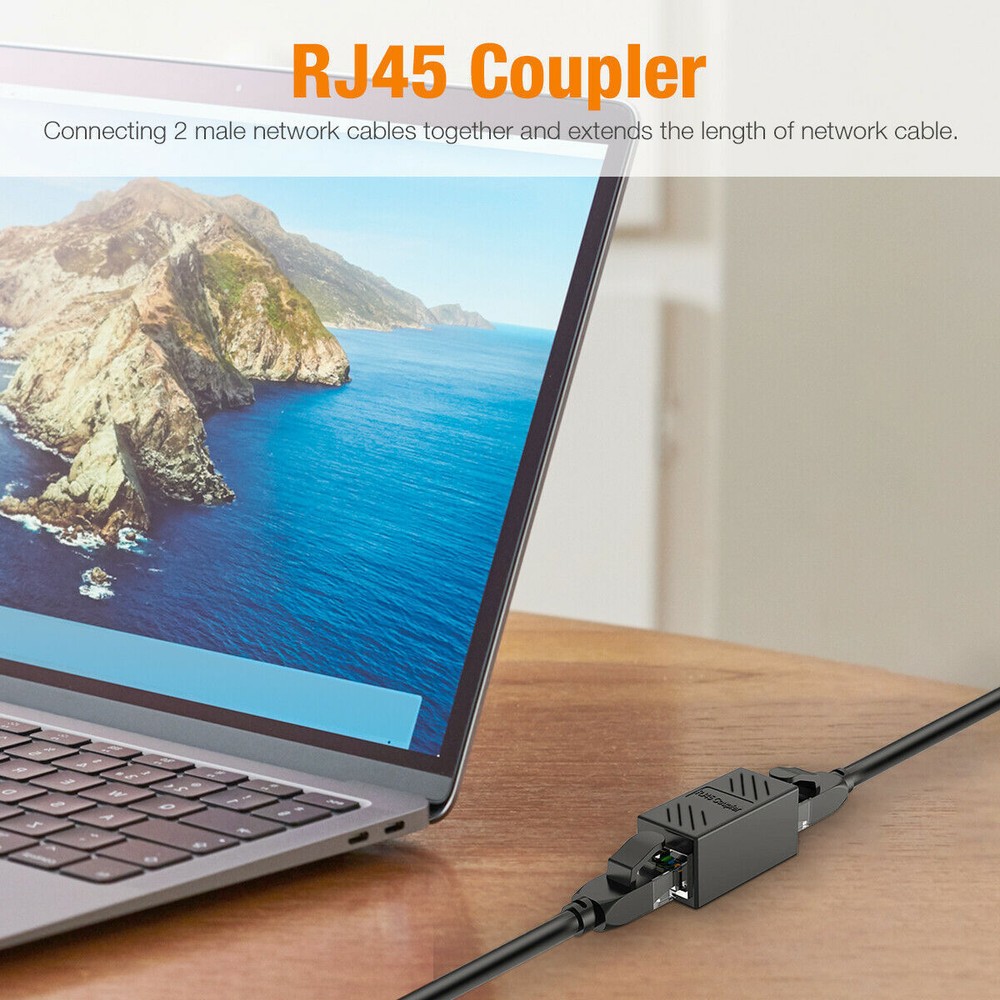 5PACK RJ45 Inline Coupler Cat6/Cat5e Ethernet Network Cable Extender Connector