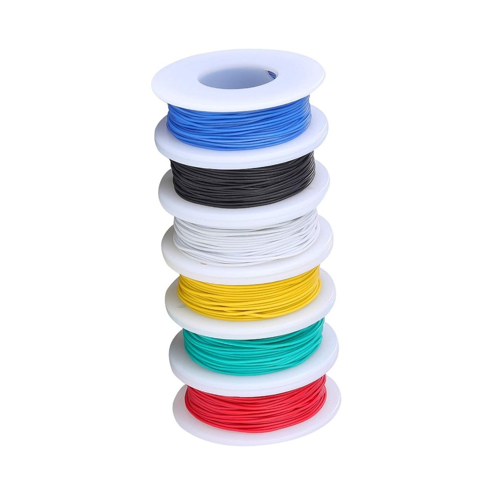 28 Awg Wire Solid Core Hookup Wires-6 Different Colored Jumper Wire