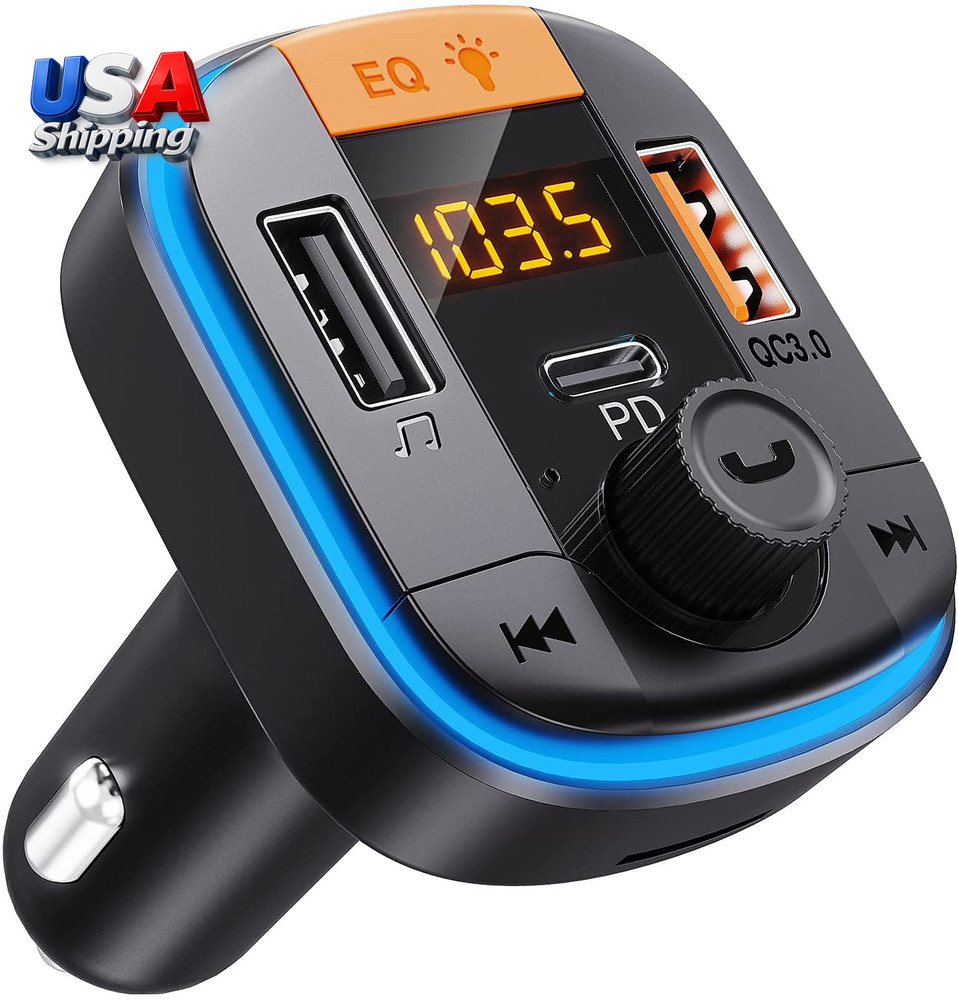 Bluetooth FM Transmitter for Car - Bluetooth 5.0 Adapter PD20W+QC3.0 Cigarette