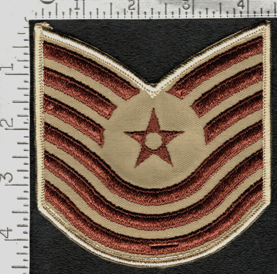 USAF patch (circa 1991-92) Desert Storm Master Sergeant chevron