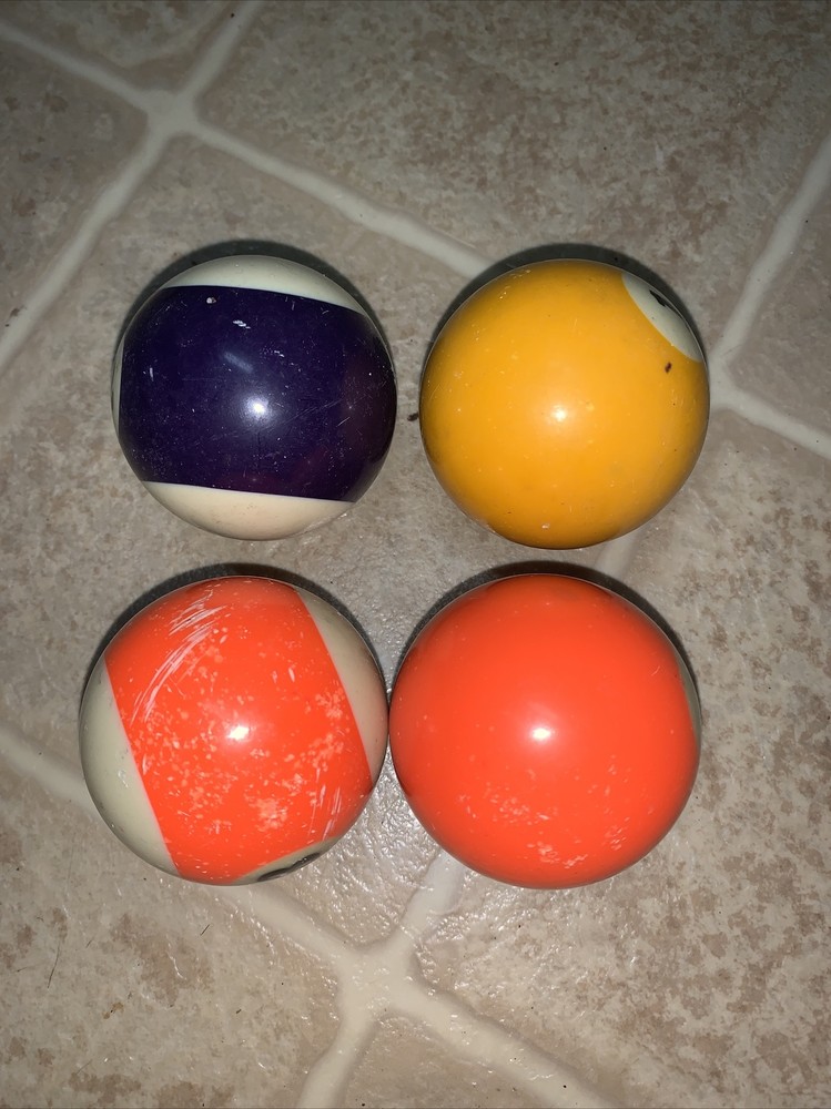 Replacement 4 Vintage billiards pool balls.