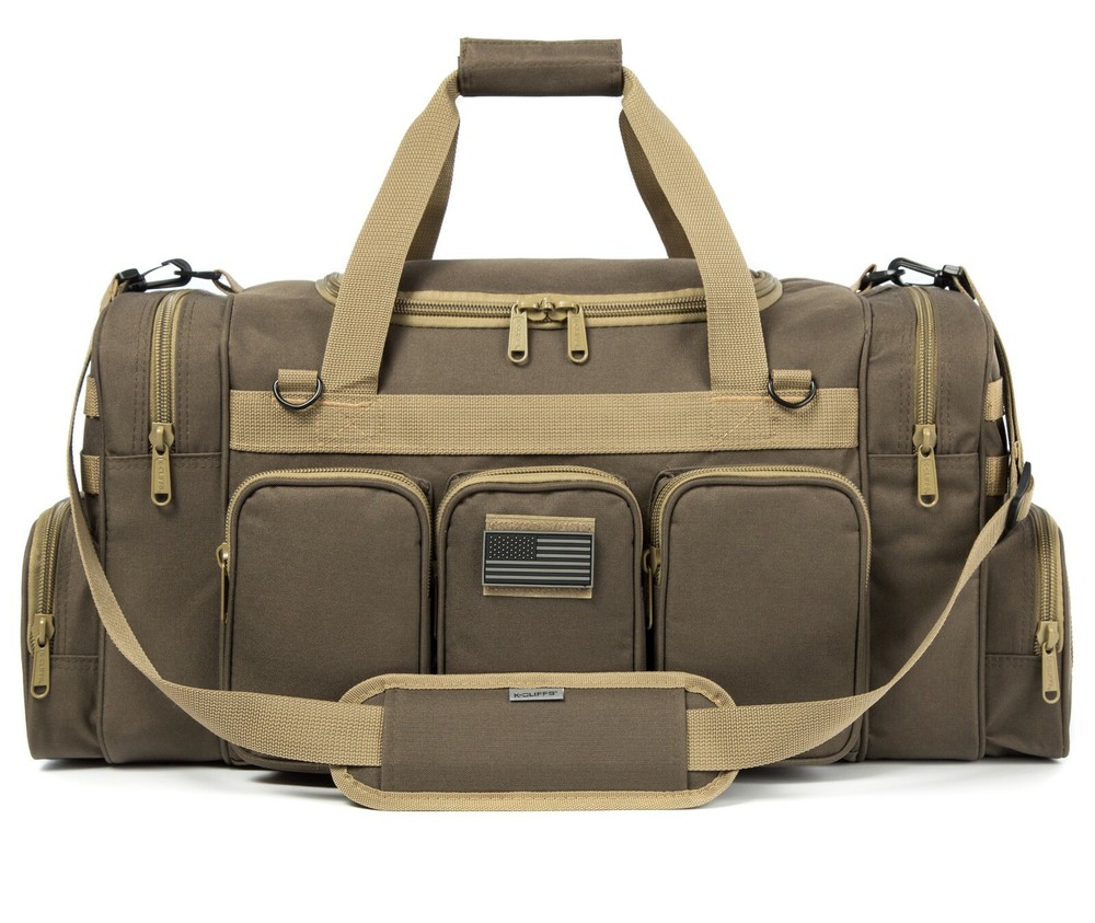 K-Cliffs 22"/ 30" Gun Range Tactical Duffel Bag with US Flag Patch & Lockable