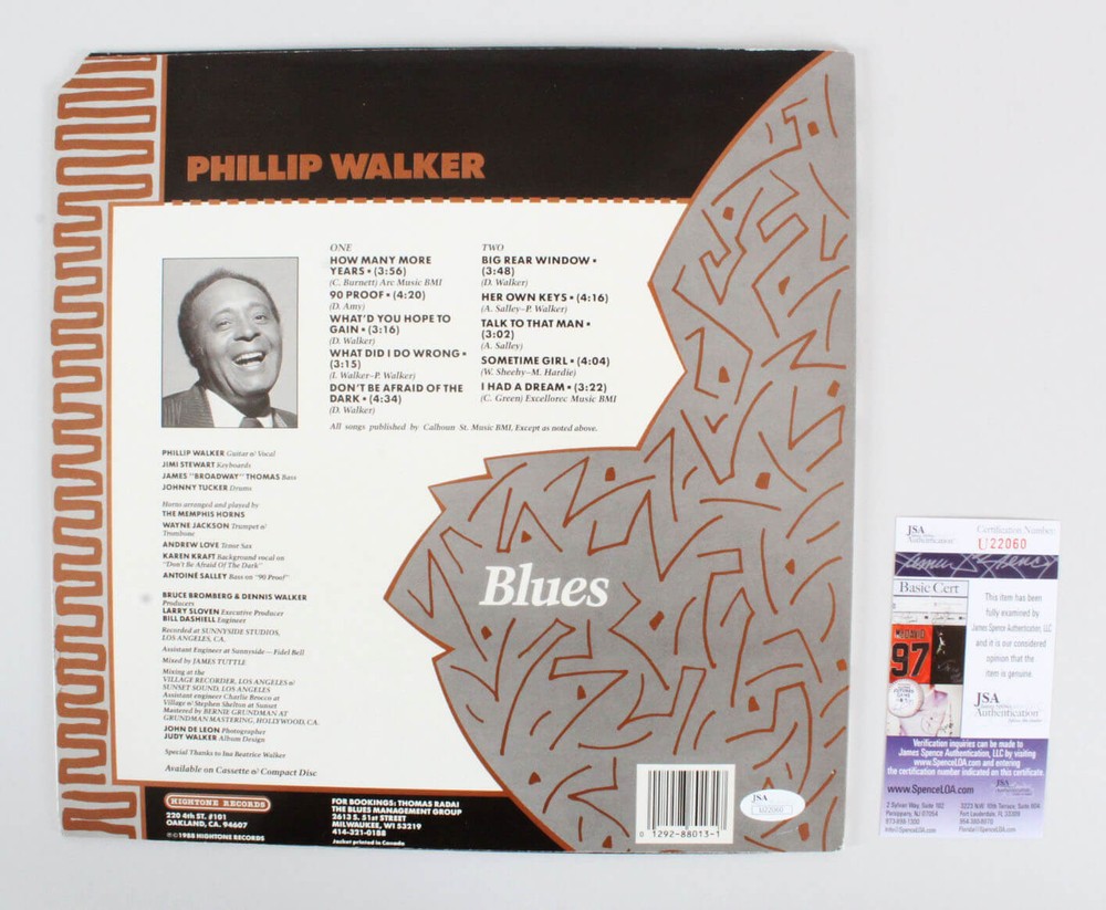 Phillip Walker Signed Record Album - COA JSA