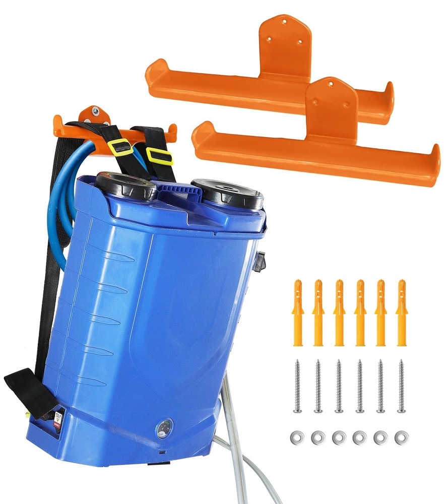 OSROENE 2-Pack Heavy Duty Backpack Leaf Blower Sprayer Hanger Wall Mount Hook