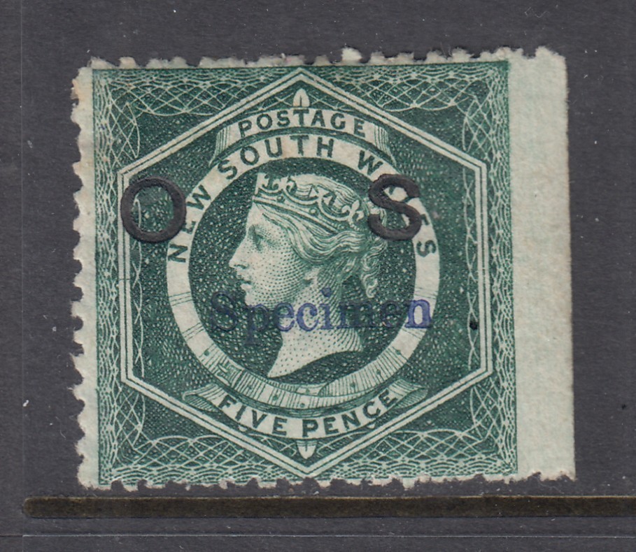 NSW #o16 5p SPECIMEN (Mint Hinged) Nice