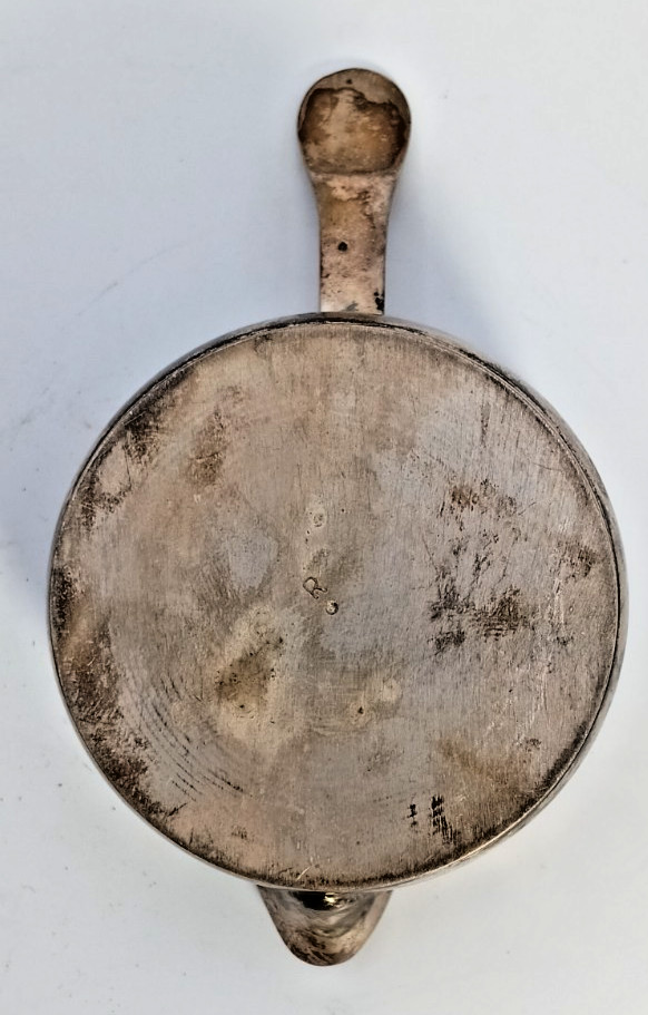 Silver plated stackable creamer and sugar set .