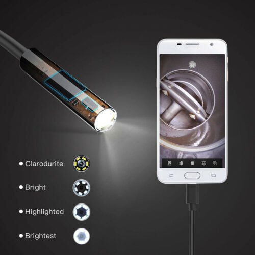 6LED Snake Endoscope Borescope 7mm HD Inspection Camera Scope for Android/PC MAC