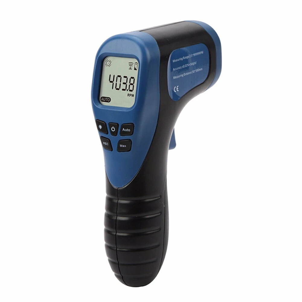 Handheld Non-Contact Laser Tachometer LCD Backlight Speed Measuring Meter