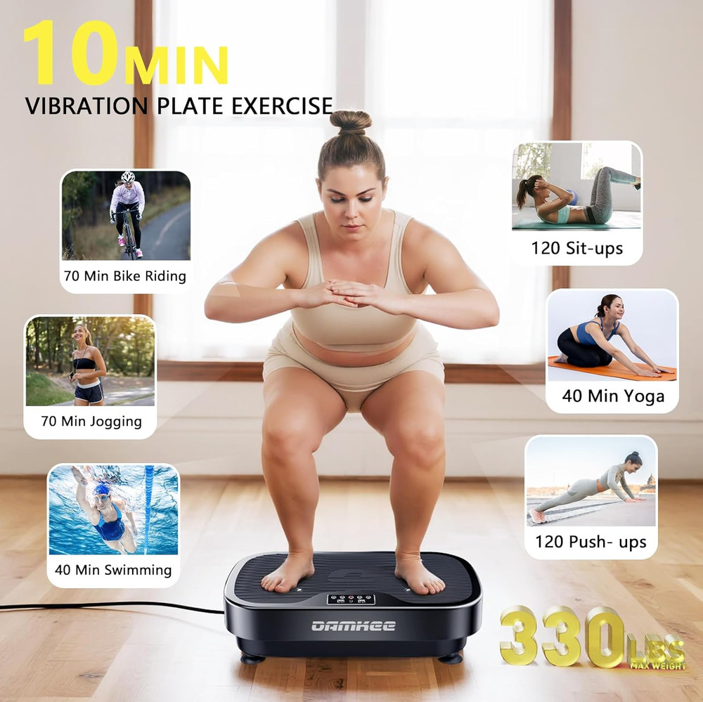 Vibrating Board Exercise Machine, 9 Modes Vibration Platform for Lymphatic Drain