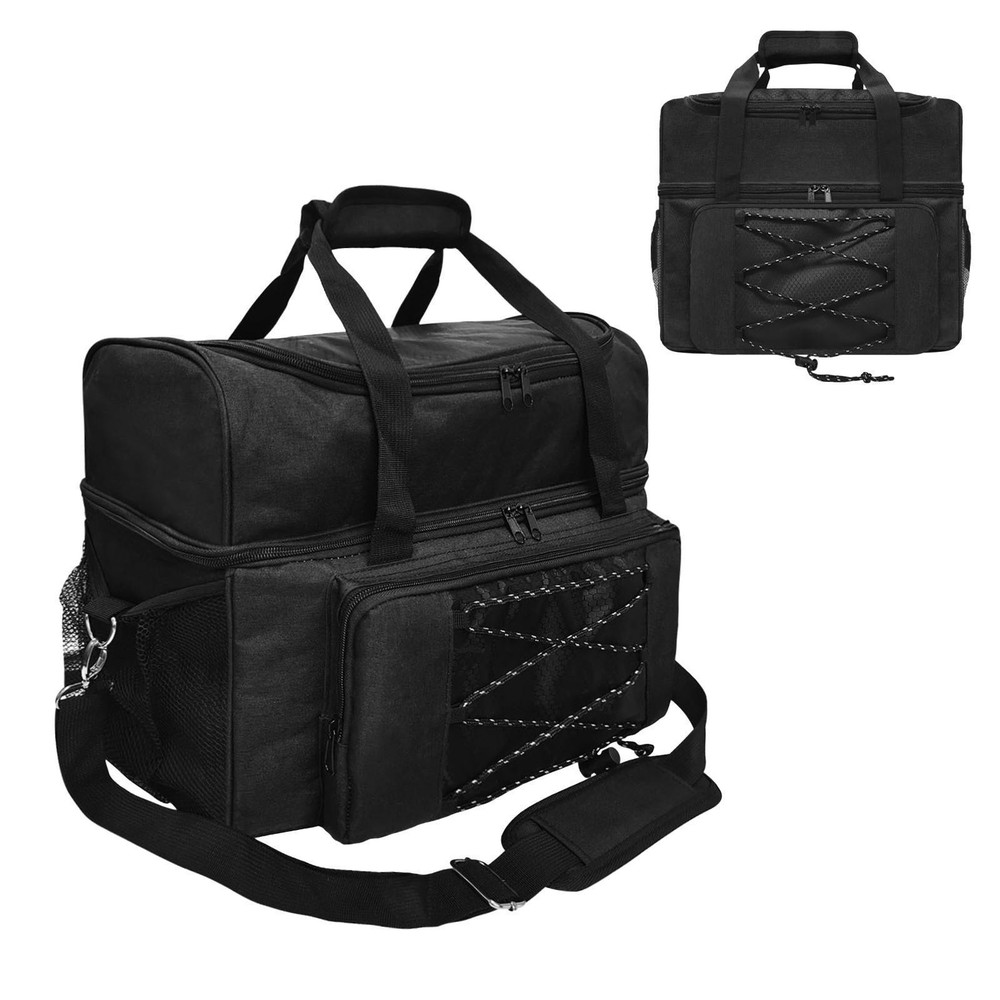 Bowling Bag for 2 Balls with Divider Sturdy Container Case Practical Bowling
