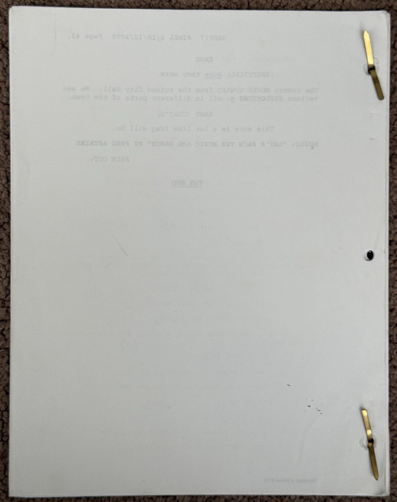 The Simpsons Treehouse Of Horror XVII Script Signed By Matt Selman And Paul Wee