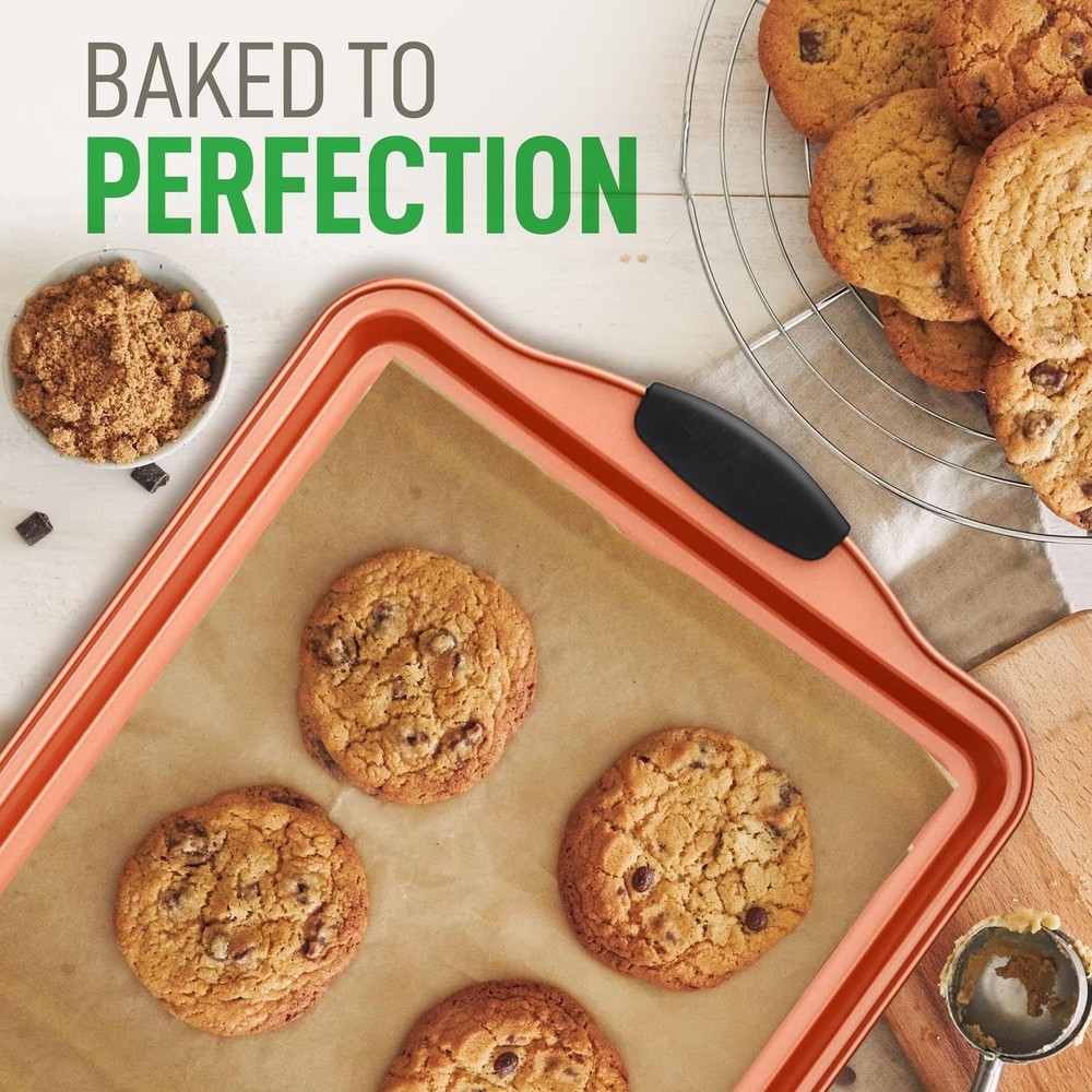 Nutrichef 5-Piece Baking Pans Set - Stackable Cookie Sheets & Roasting