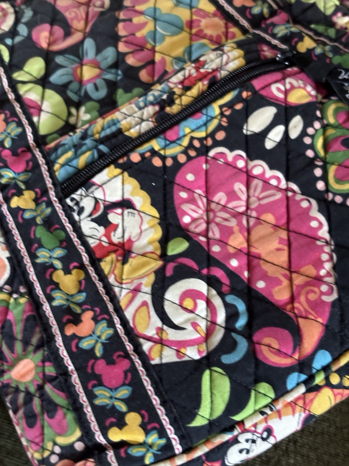 DISNEY Parks Vera Bradley MIDNIGHT with MICKEY Hipster Crossbody Bag Purse