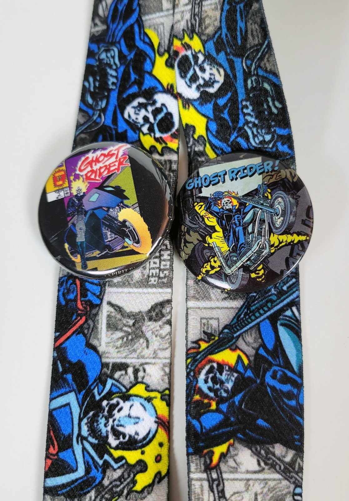 Lot of 4 Marvel Lanyard ~ Venom, Punisher, Ghost Rider, Daredevil with Pins