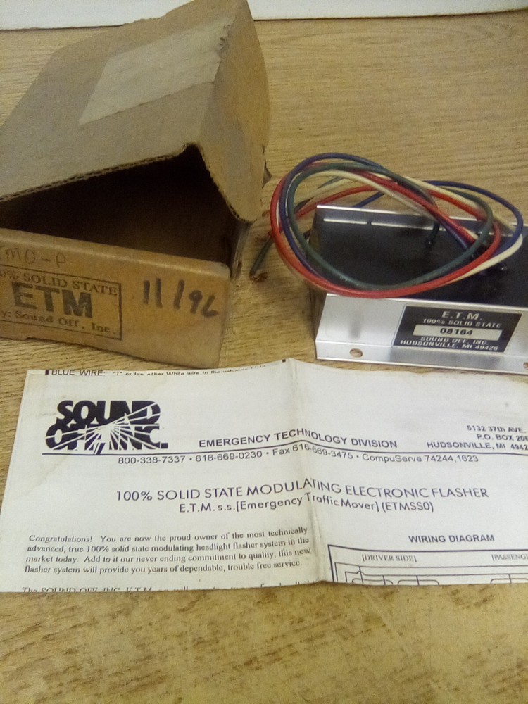 Sound Off 08164 100% Solid State Modulating Electronic Flasher