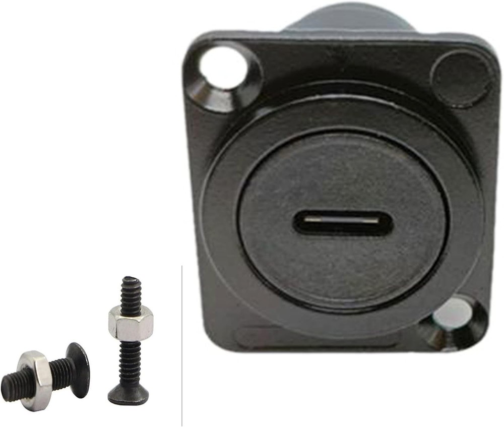 D Type Panel Mount Adapter Coupler USB C 3.1 Female to Panel...