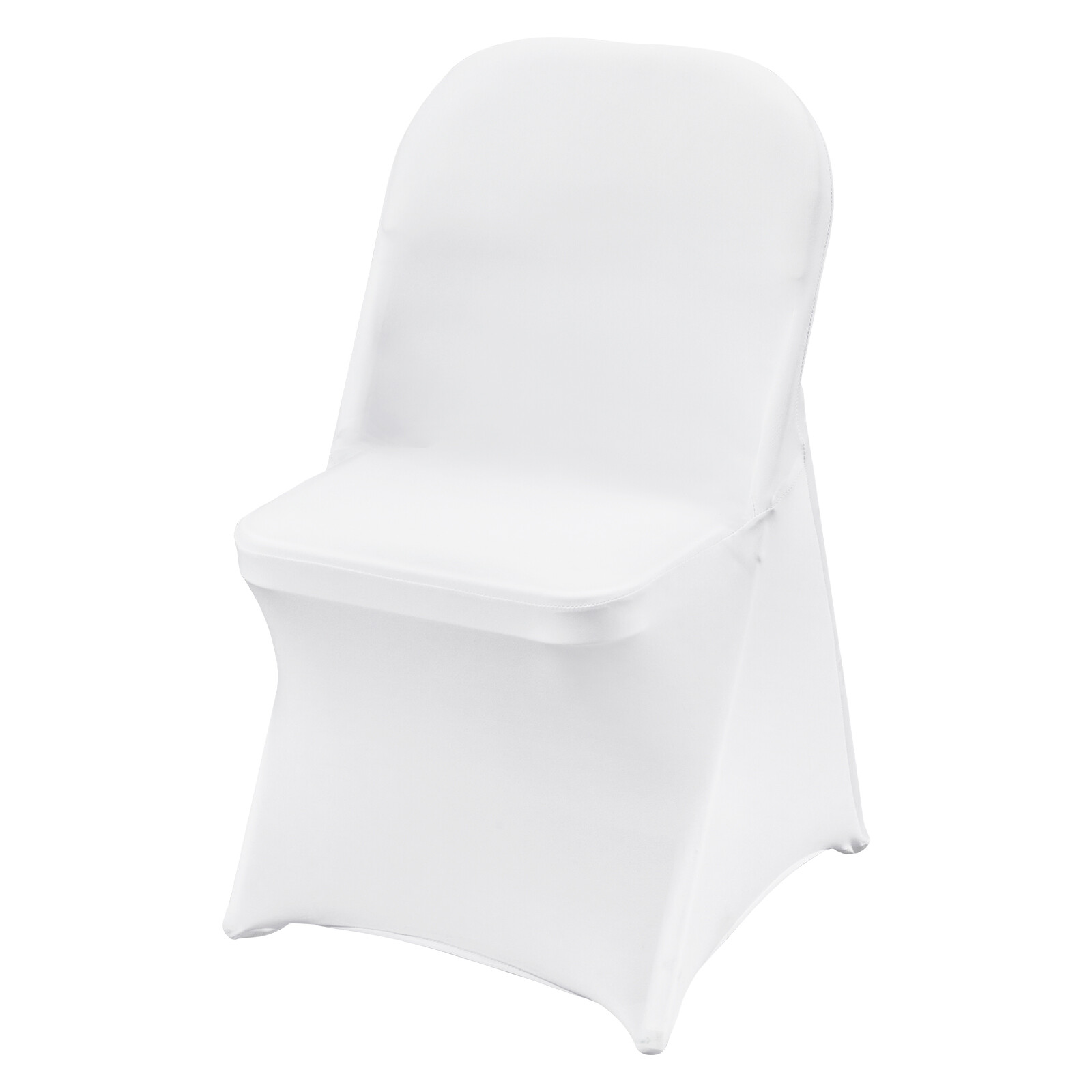 VEVOR 50PCS White Stretch Spandex Folding Chair Covers for Wedding Party Dining