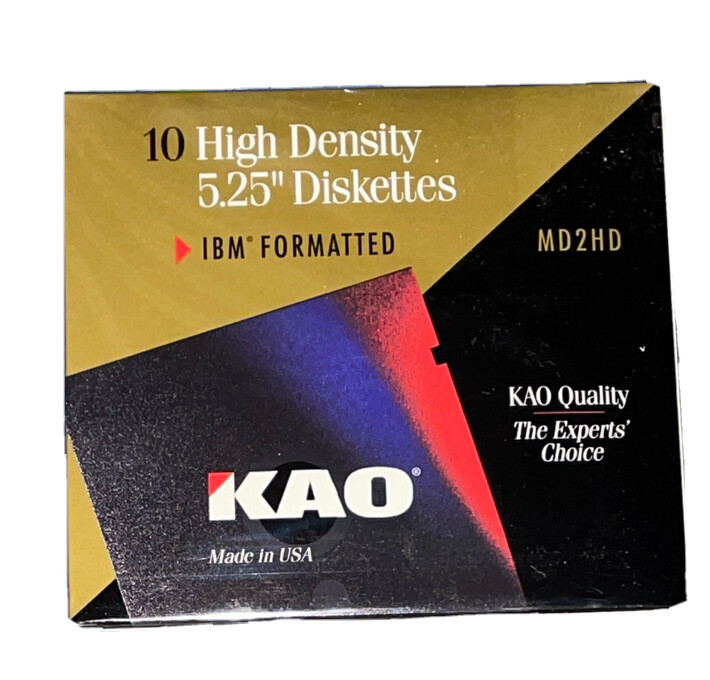 KAO High Density 5.25” Diskettes