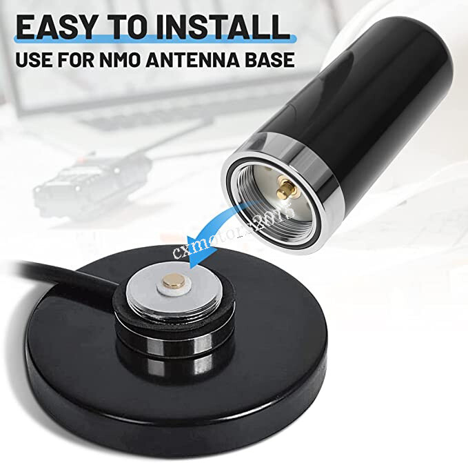 Vehicle Dual Band Ham Radio VHF UHF Low Profile NMO Mount Mobile Antenna For Car