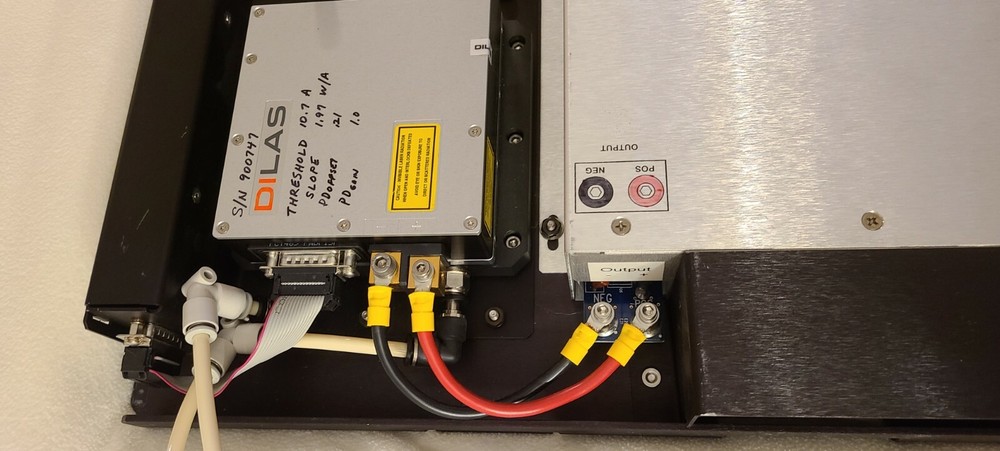 Coherent Laser Dilas with cooling block, interface unit and power supply.