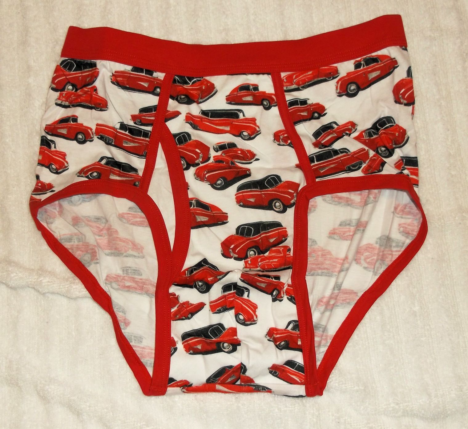 Men's Pattern / Cartoon / Colored Waistband Adult Briefs Underwear S, M, L