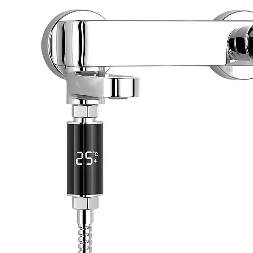 Color-Coded Indicator Digital Display Shower Head Water Temperature Meter