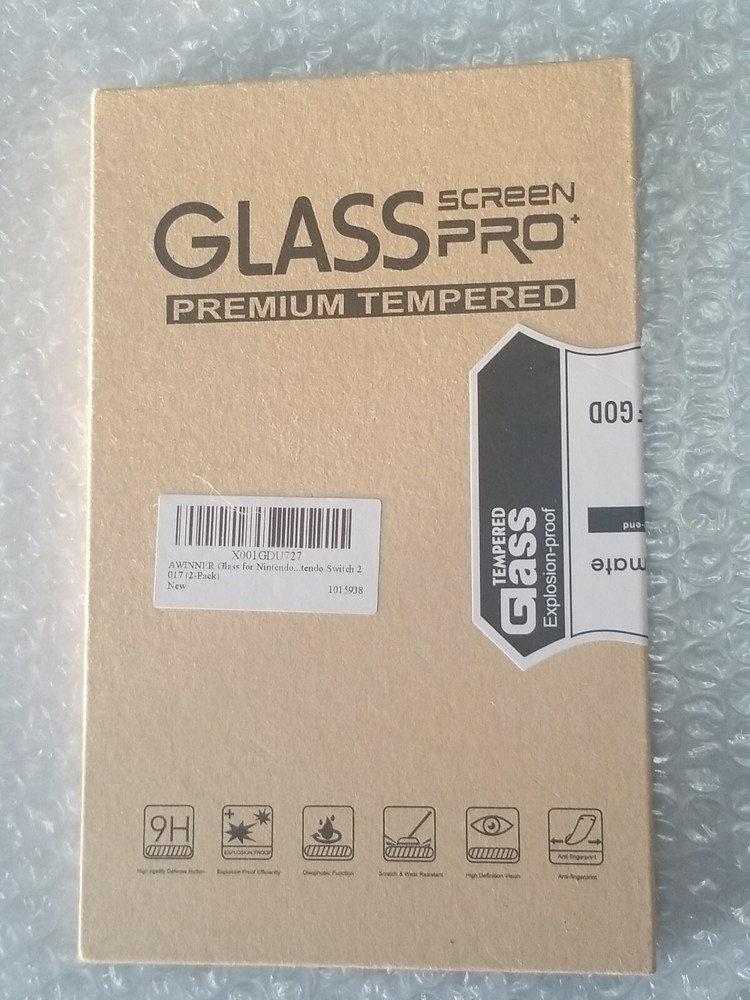 Glass Screen Pro Premium Tempered Protector For Nintendo switch 2017 2 Pack