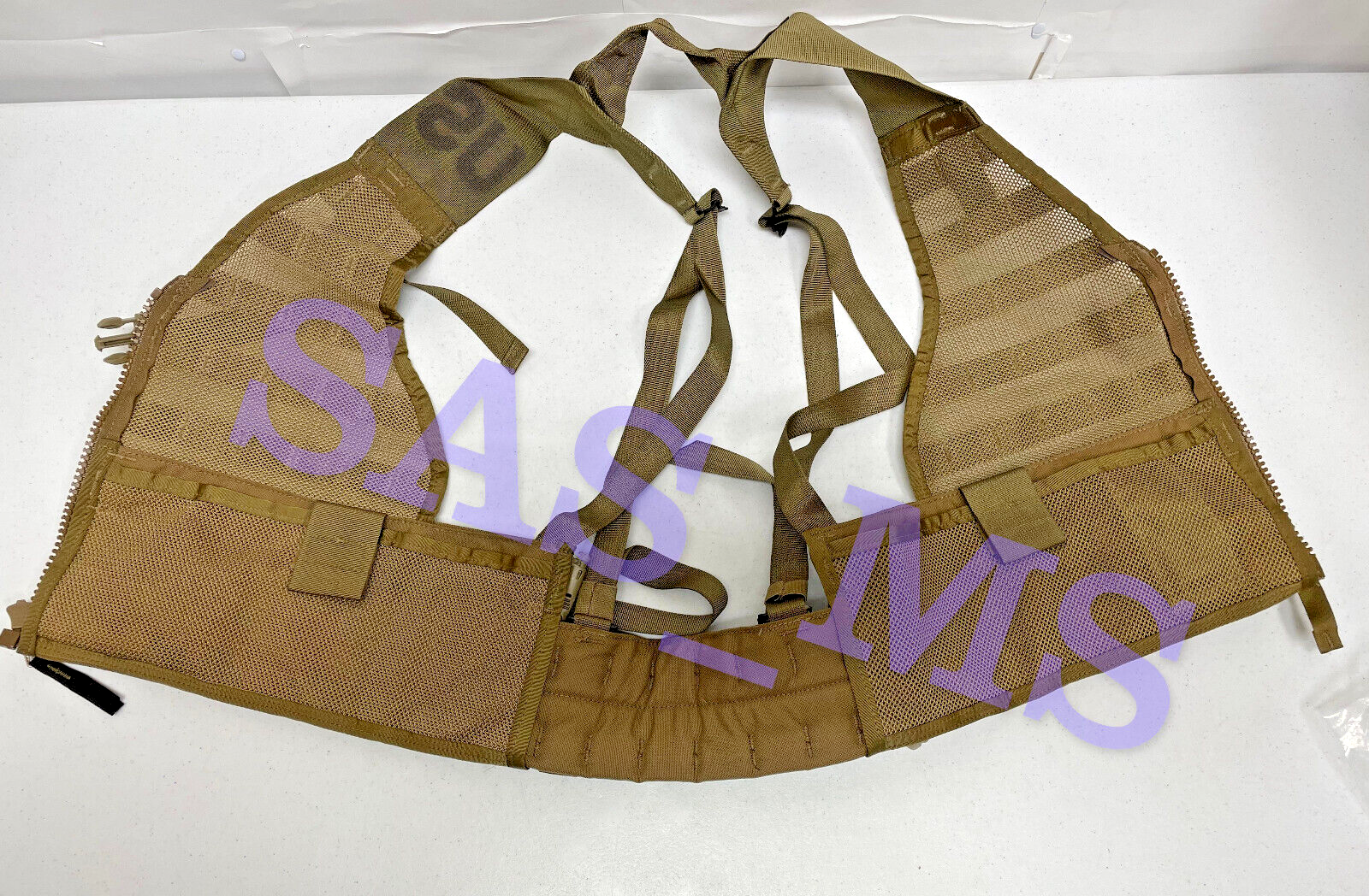 USMC MOLLE II MARPAT FLC FIGHTING LOAD CARRIER VEST COYOTE BROWN ZIPPERED NIP