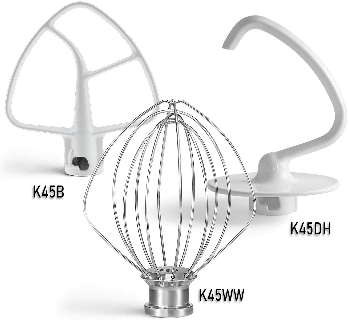 KSM150 Mixer set K45WW wire whip K45DH dough hook K45B flex edge beater 3 Pieces