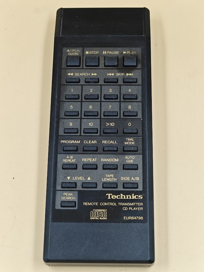 Technics EUR64798 Remote Control - Used, Fully Functional