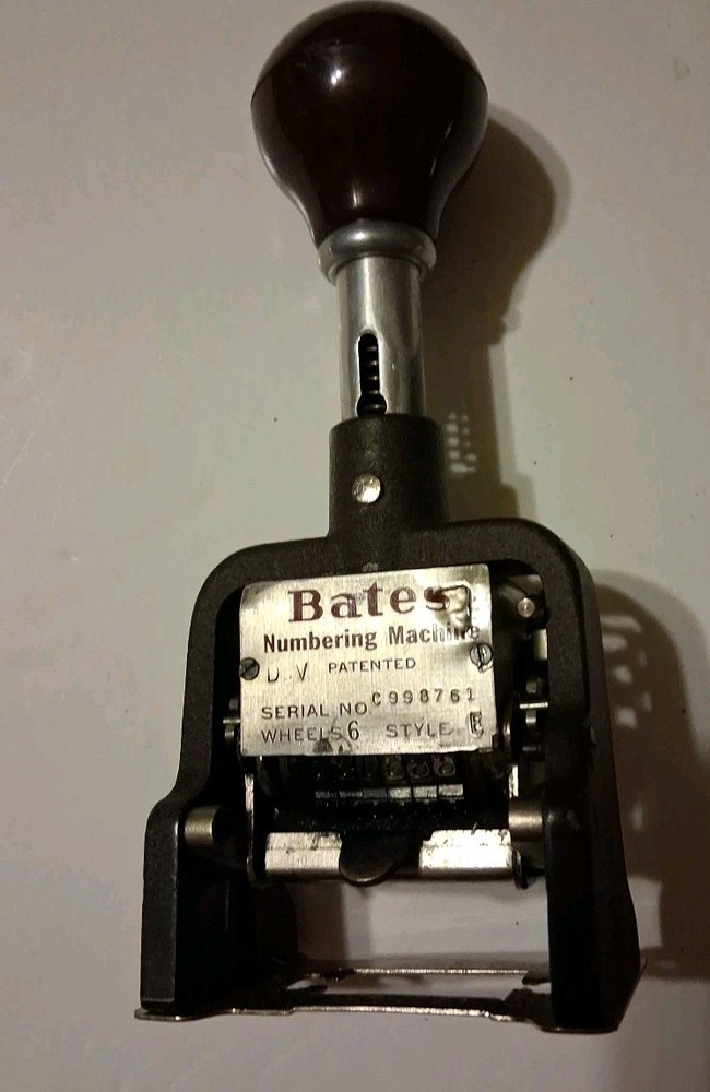 Bates Royall Automatic Numbering Machine Consecutive Duplicate Triplicate Vintag