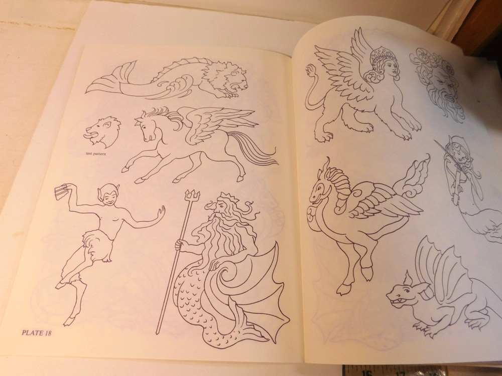 Vintage Mythological Creatures - iron-on Transfer patterns - Dover book