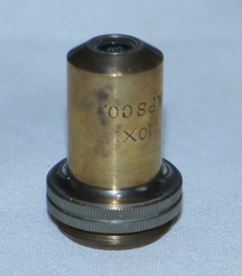 APSCO Microscope Objective | *Vintage* BRASS 10x Lens