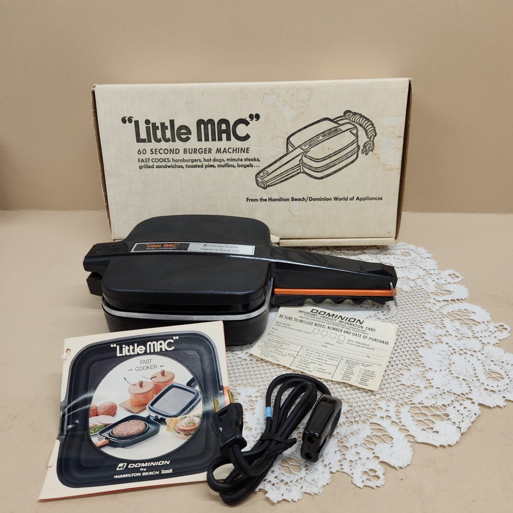 Little Mac 60 Second Burger Machine Hamilton Beach Hamburger Maker