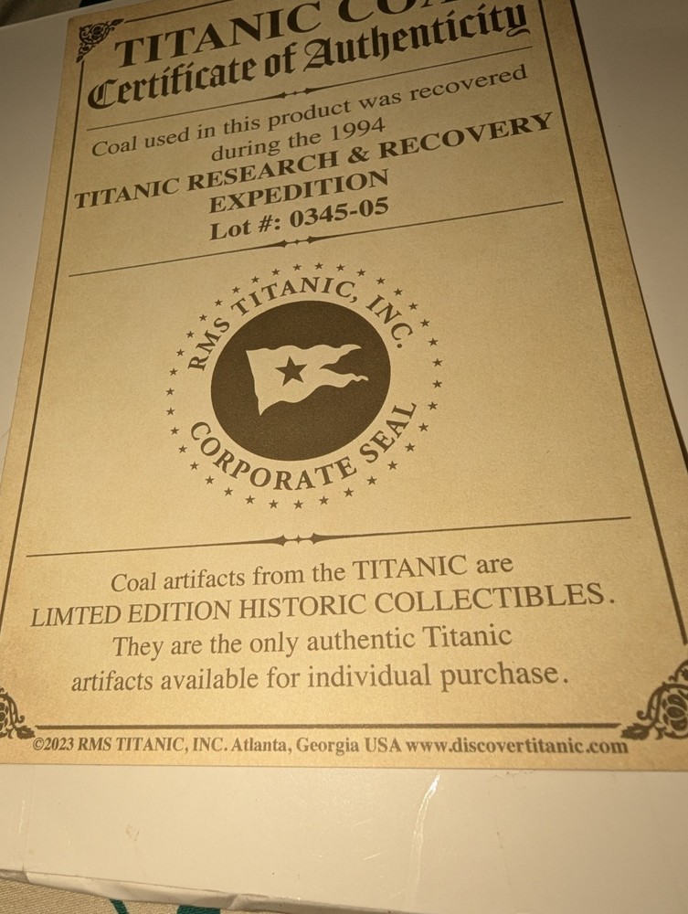 Titanic Coal In Case