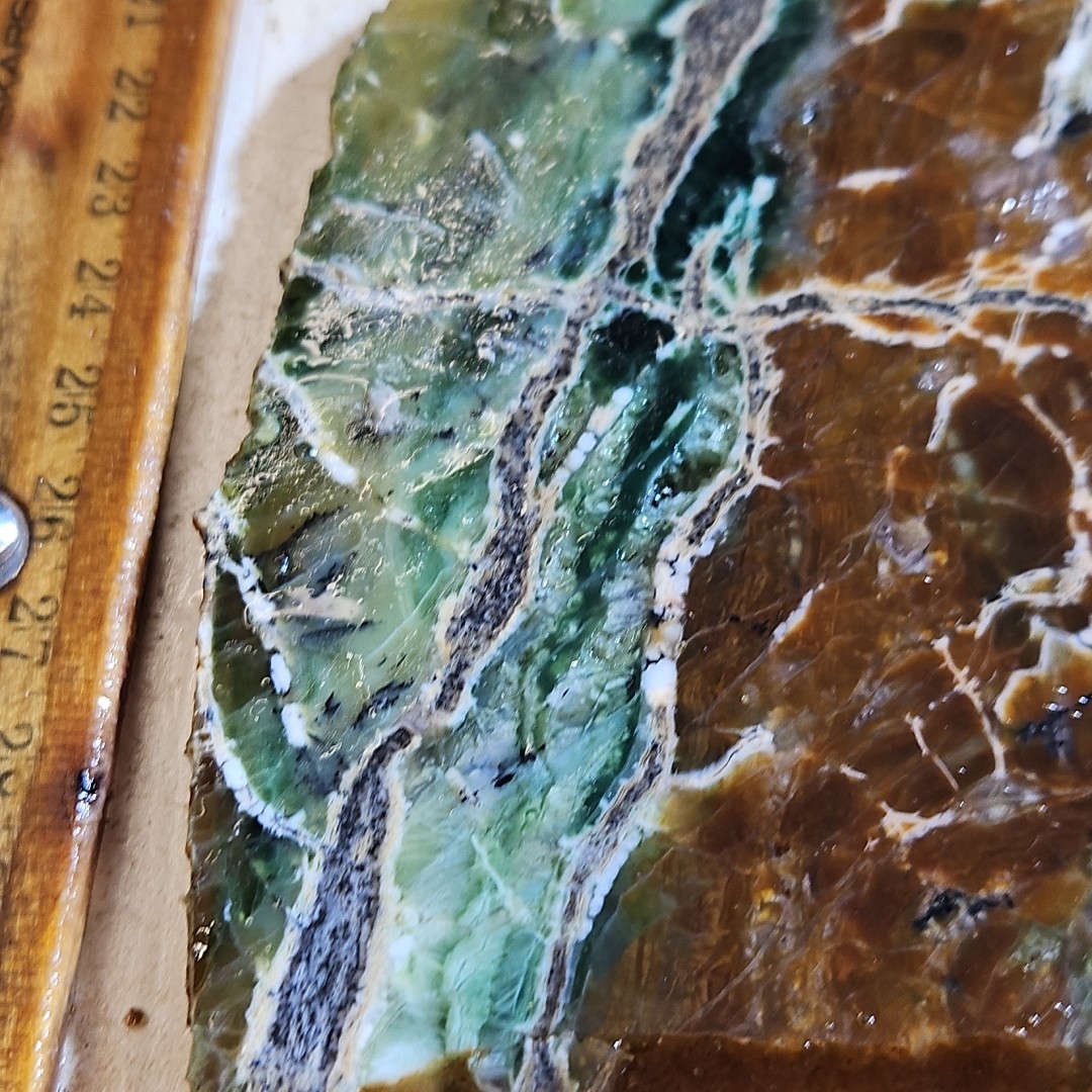 Green Opal slab Australia. Beautiful color. 6 " x 4 3/8" x 1/4" 4.9OZ