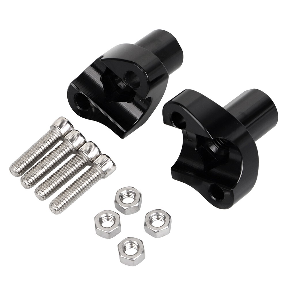 Black 2" Handlebar Risers Bottom For Harley 1" Bar Heritage Softail Dyna FXDB